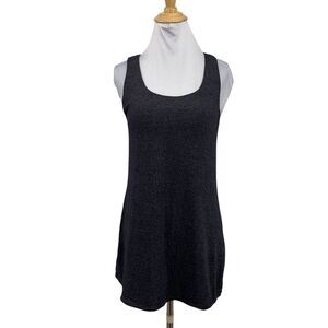 Lucy Tank Top Womens M Medium Indigo Riviera Padded Scoop Neck Cutout Back Strap